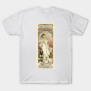 SARAH BERNHARDT Paris Theater Poster Art Nouveau by Alphonse Mucha T-Shirt